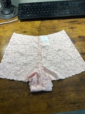 2 pairs of New Auden light pink Boy-short lace Panties.
